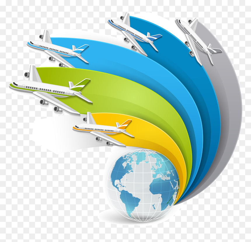 Information Travel Infographic Map Air Png File Hd - Logo For World And Flight, Transparent Png - infographic png