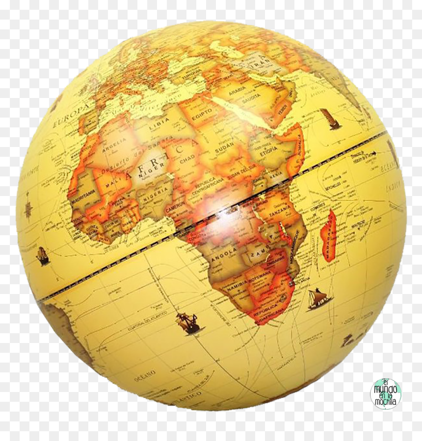 Globo Terraqueo Con Base De Madera - Globe, HD Png Download - mapamundi png