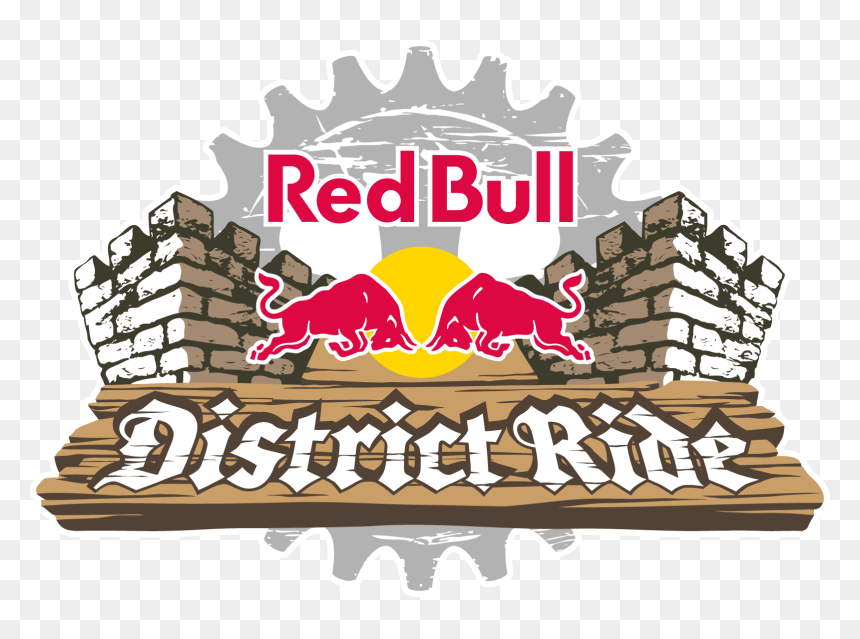Red Bull District Ride Logo, HD Png Download - bull riding png