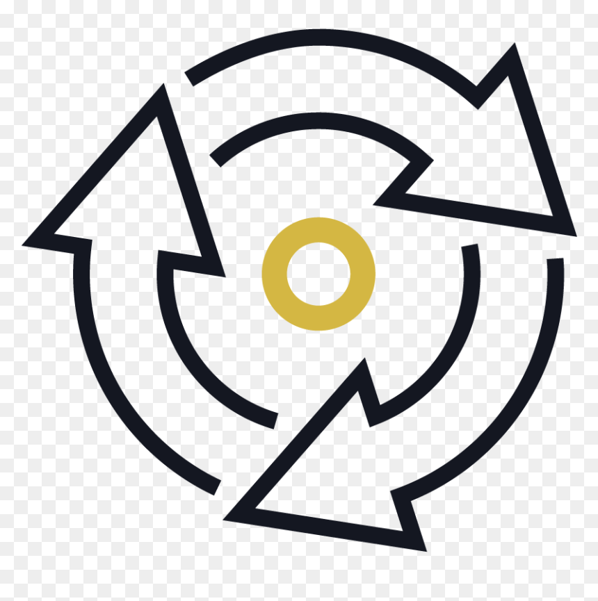 Cycle 3 Arrows Gold - Ad Villaviciosa De Odon, HD Png Download - cycle arrows png
