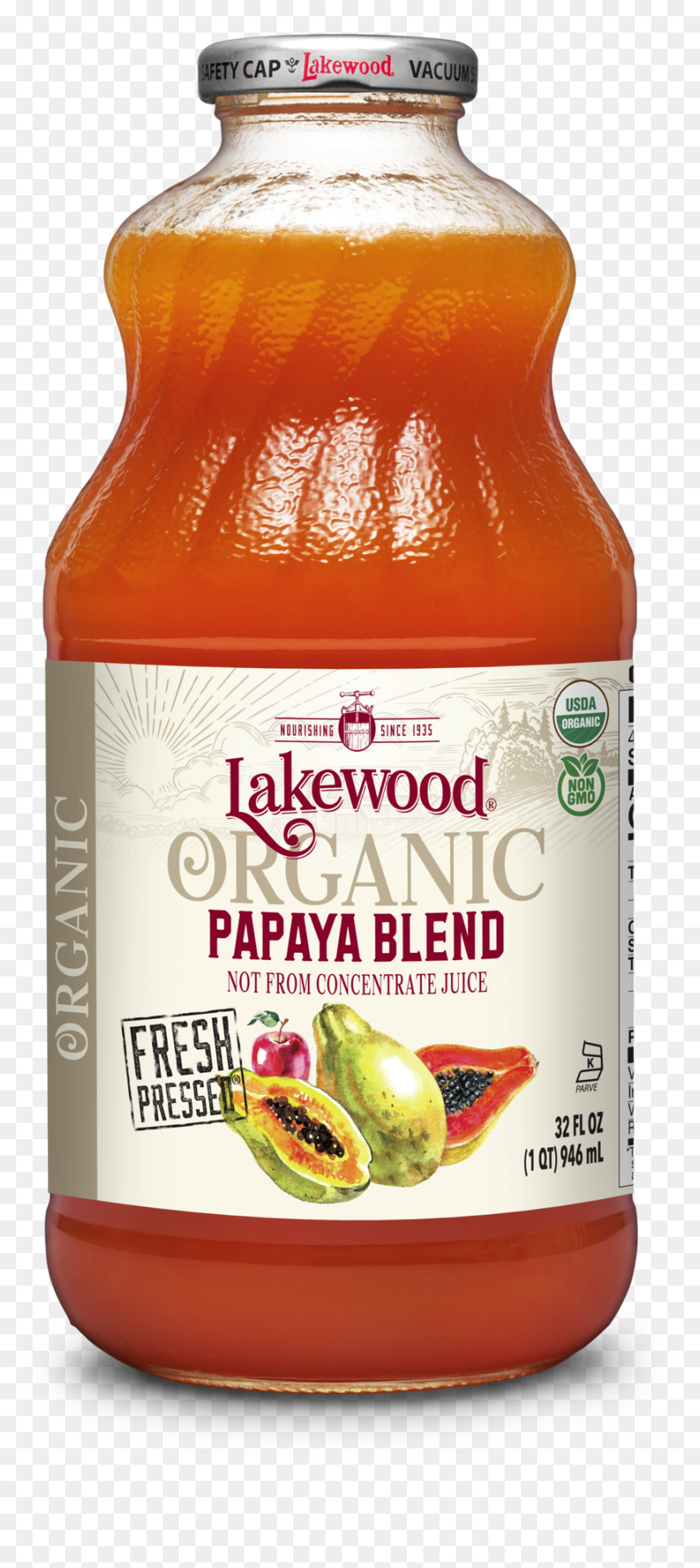 Lakewood Organic Cranberry Juice, HD Png Download - papaya juice png