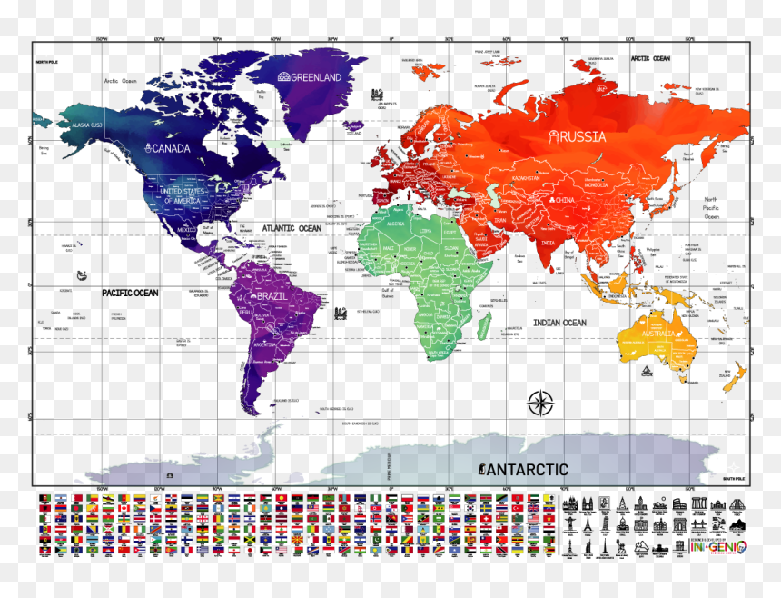Bahias En El Mundo, HD Png Download - mapamundi png