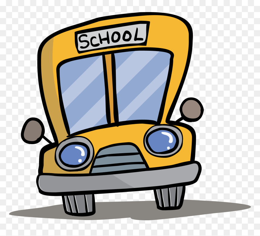 School Bus Clip Art - School Bus Front Cartoon, HD Png Download - autobus png