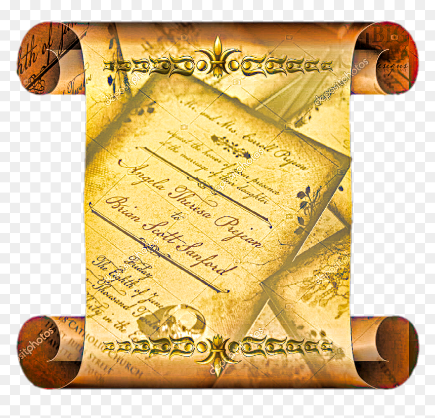 Calligraphy, HD Png Download - parchment scroll design png