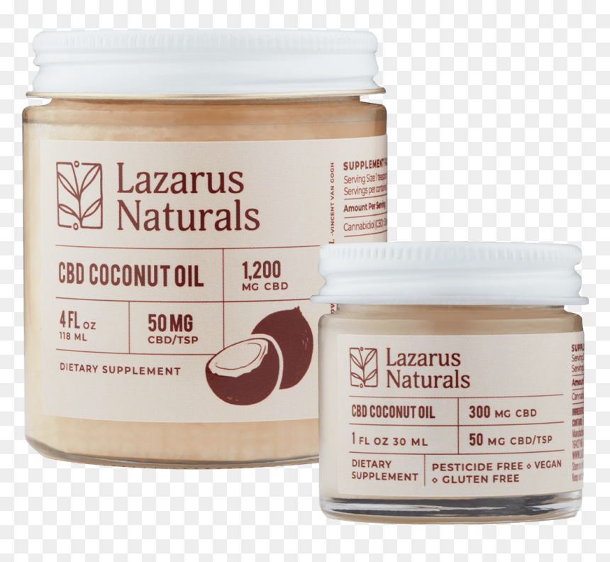 Transparent Coconut Oil Clipart - Lazarus Naturals Cbd Coconut Oil, HD Png Download - coconut oil png