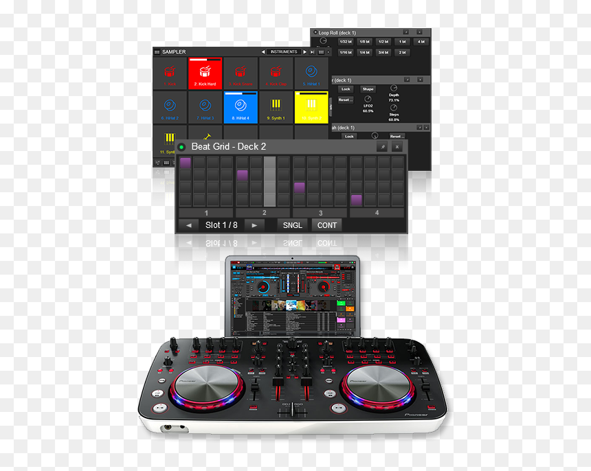 Controleur Dj Pioneer Ddj Ergo, HD Png Download - dj turntables png