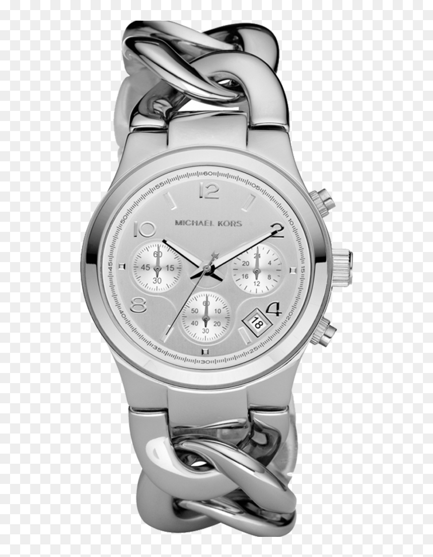 Michael Kors Mk3149 Ladies Chain Twist Silver Runway - Women's Silver Michael Kors Watches, HD Png Download - runway png