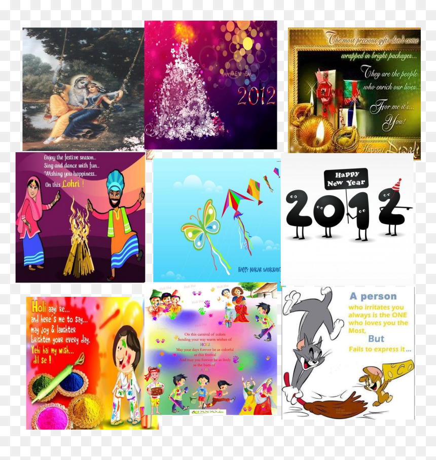 Happy New Year 2012, HD Png Download - holi hai png