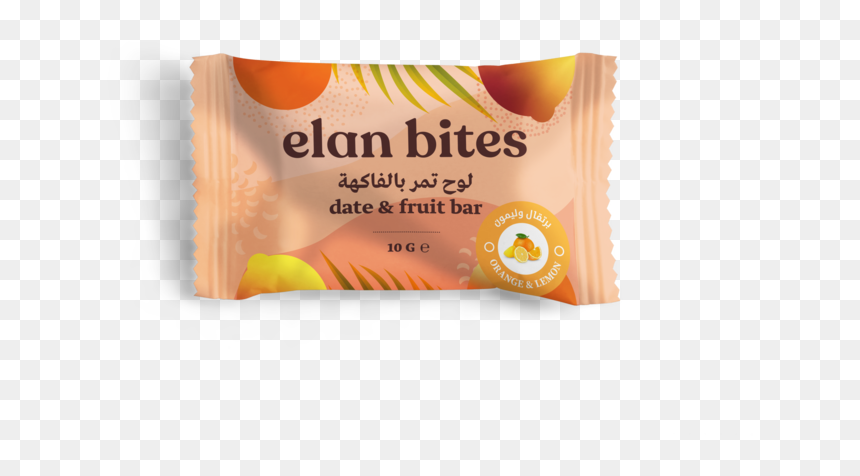 Elan Bites Orange & Lemon 10g Bar Mock Up, HD Png Download - lemon fruit png