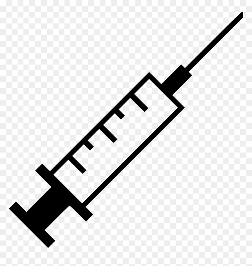 Syringe Injection Drug Steroid - Injection Black And White, HD Png Download - injection png