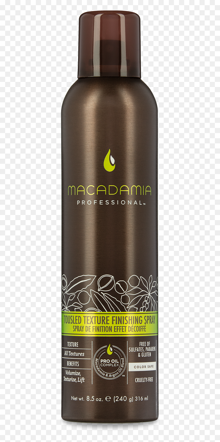 Macadamia Hair Tousled Texture Finishing Spray - Bottle, HD Png Download - hair textures png