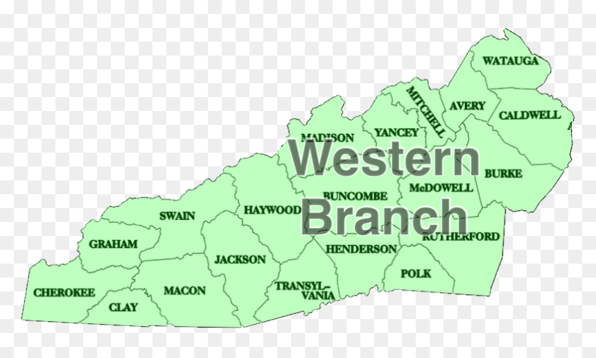 Nc County Map Shaded - Atlas, HD Png Download - western border png