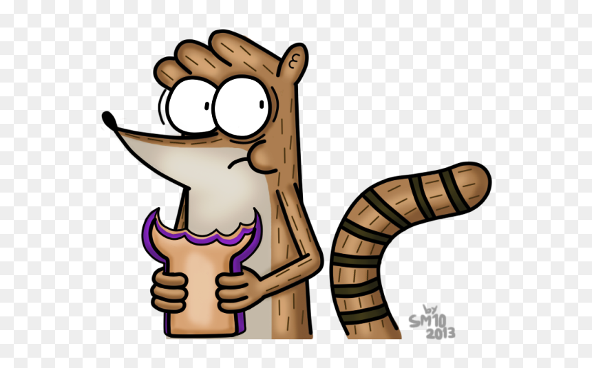 Rigby Eating Sandwichrigby Eating Sandwich - Rigby Eating, HD Png Download - rigby png