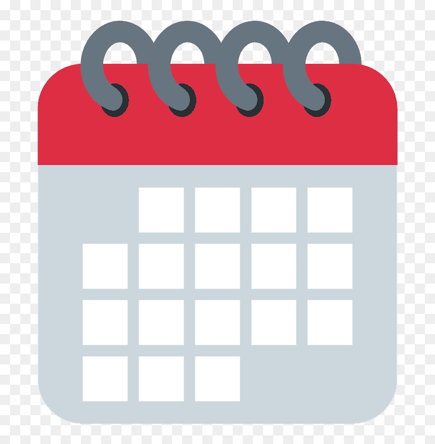 Spiral Calendar Emoji Clipart - Calendar Emoji, HD Png Download - calendar design png