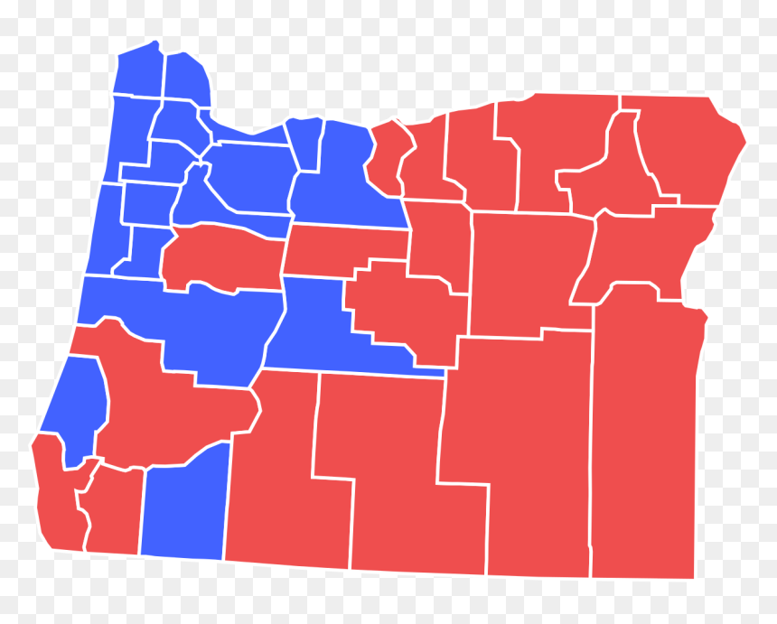 Atiyeh Oregon Voting By District, HD Png Download - oregon state png