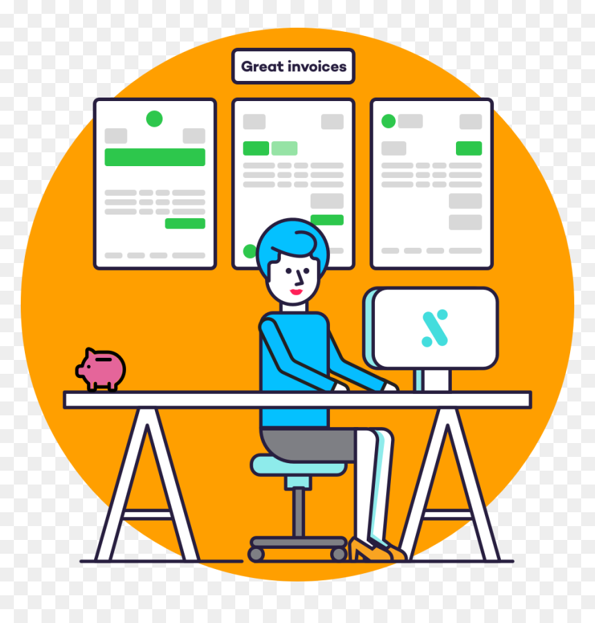 Beautiful Looking Invoices For Freelancers And Small - Cartoon, HD Png Download - invoice png