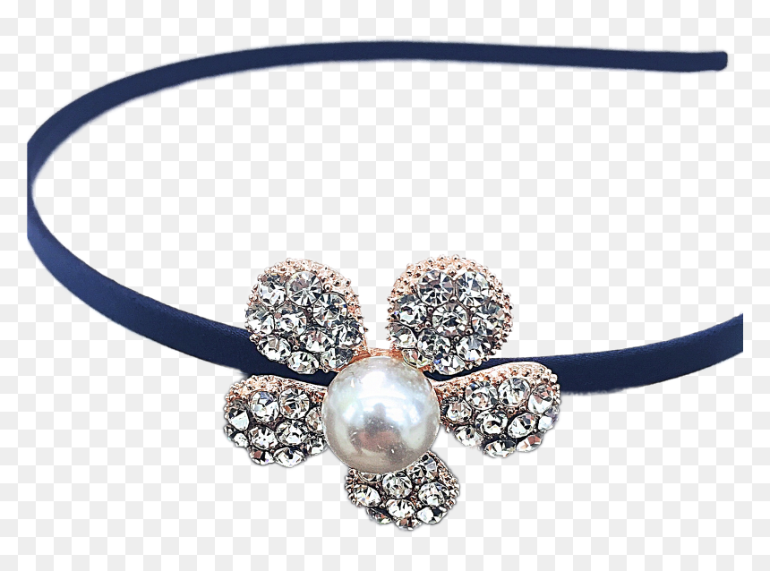Hairband Crystal Flower - Insect, HD Png Download - flower hair band png