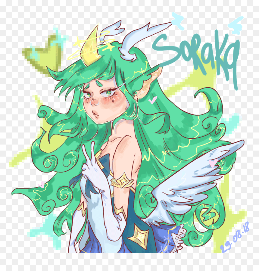 Star Guardian Soraka By Neonmeli - Cartoon, HD Png Download - soraka png