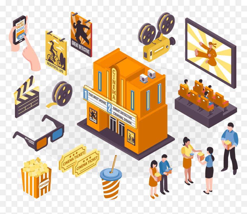 Socialtoaster Makes It Easy For Entertainment Brands - Isometric Cinema, HD Png Download - brands png