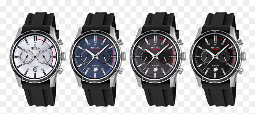 Festina Men"s Quartz Watch With White Dial Chronograph - Festina Strap Watch, HD Png Download - watch dial png