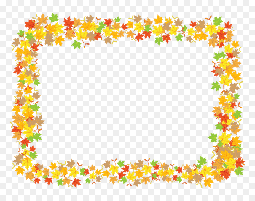Leaf Frame Png Pic - Thanksgiving Frame Png, Transparent Png - leaf frame png
