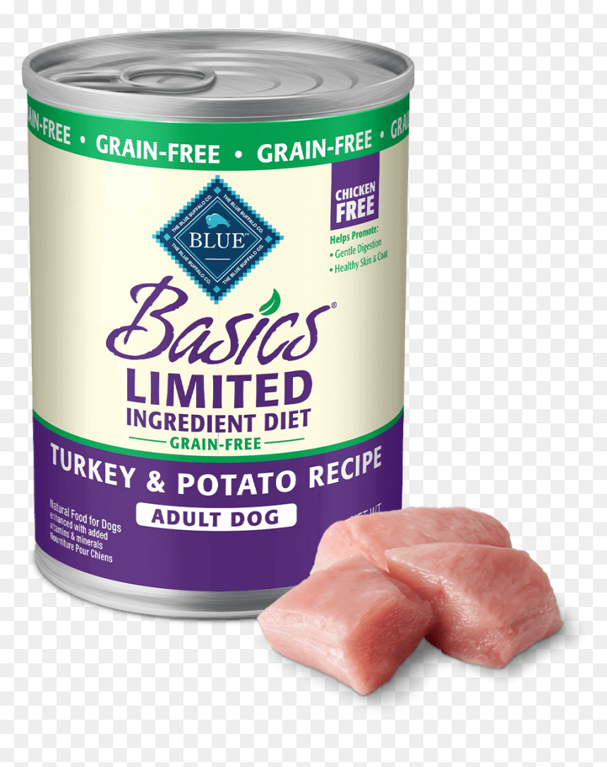 Blue Basics Grain-free Turkey & Potato Recipe Dog Wet, HD Png Download - can food png