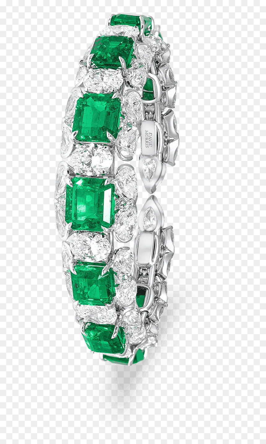 Pirouette Emerald Bangle - اسوارة الماس و الزمرد ناعمة, HD Png Download - bangles images png