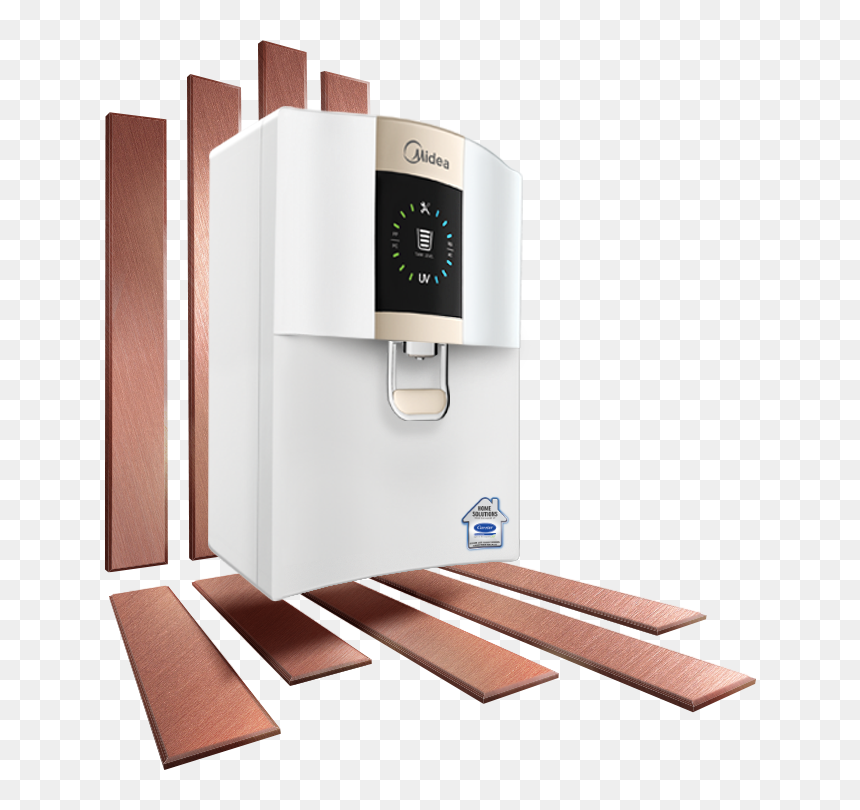 India"s First Ever Water Purifier With The Goodness - Midea Copper Water Purifier, HD Png Download - water purifier png images