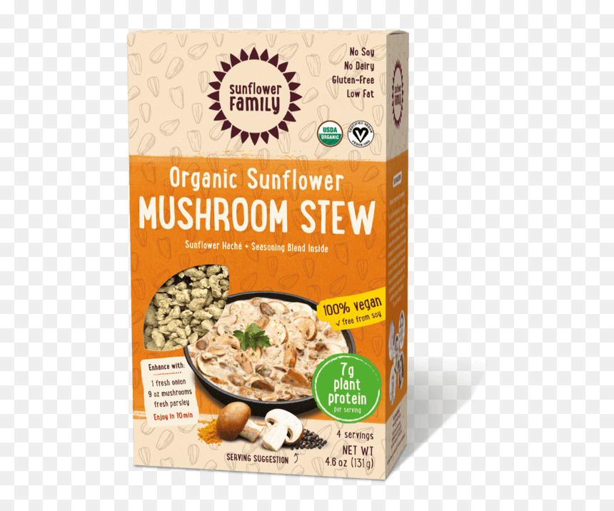 Sun Vis Mushroom Front Shadow - Sunflower Family Vegan Products, HD Png Download - veg dishes png
