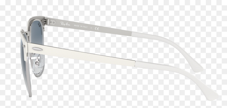 Sunglasses Ray Ban Clubmaster Metal White Rb3716 9088/3f - Darkness, HD Png Download - ray ban logo white png