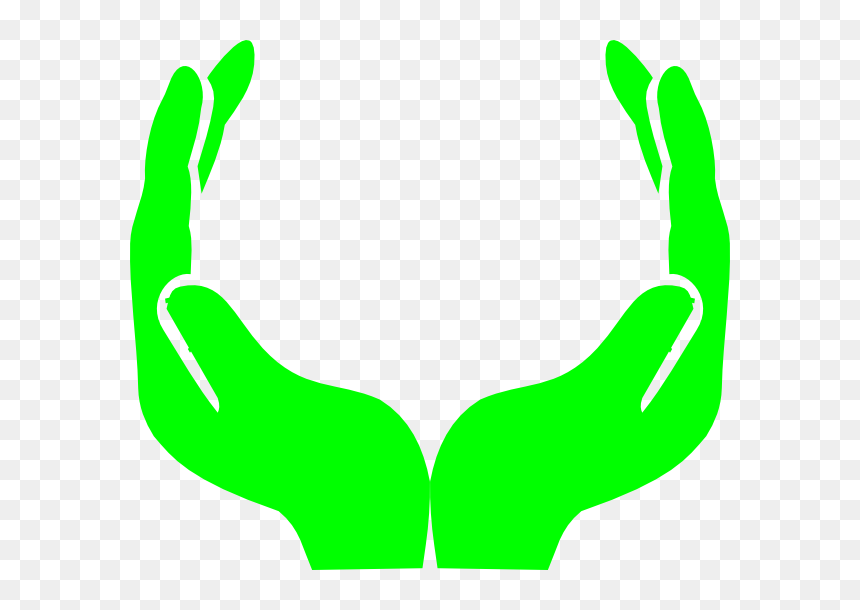 Hand Clip Art At - Blue Heart In Hands, HD Png Download - hands logo png
