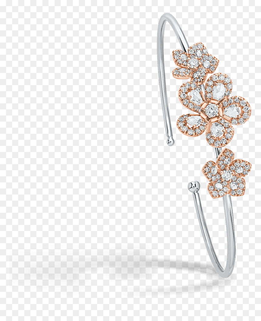 Miss Daisy 3 Flower Bangle Ms 08 015 02 Copy - Earrings, HD Png Download - bangles images png