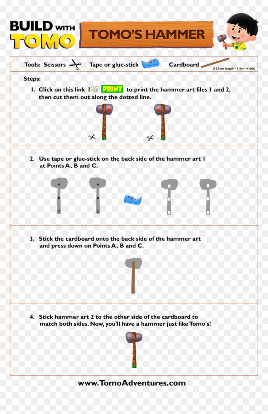 Diy Tomo The Hammer, HD Png Download - match stick png