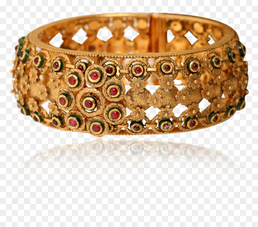 Royal Gold Kada Bangle, HD Png Download - bangles images png