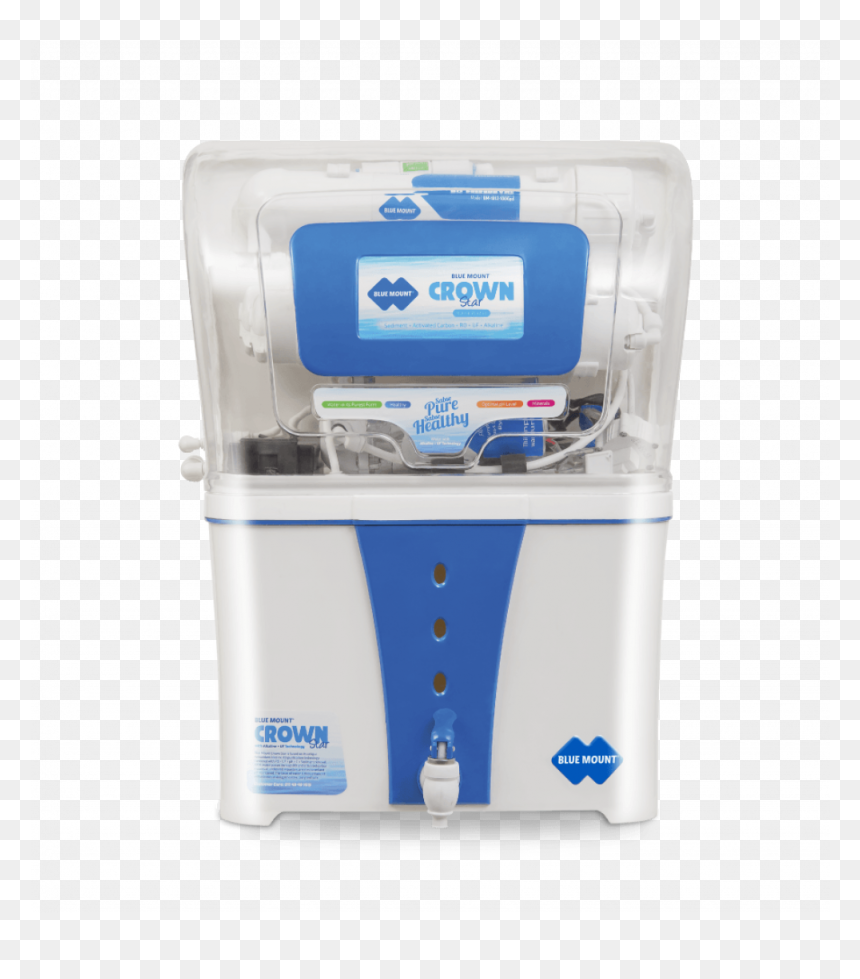 Blue Mount Water Purifier Crown Star -12 Ltr - Blue Mount Alkaline Water Purifier, HD Png Download - water purifier png images