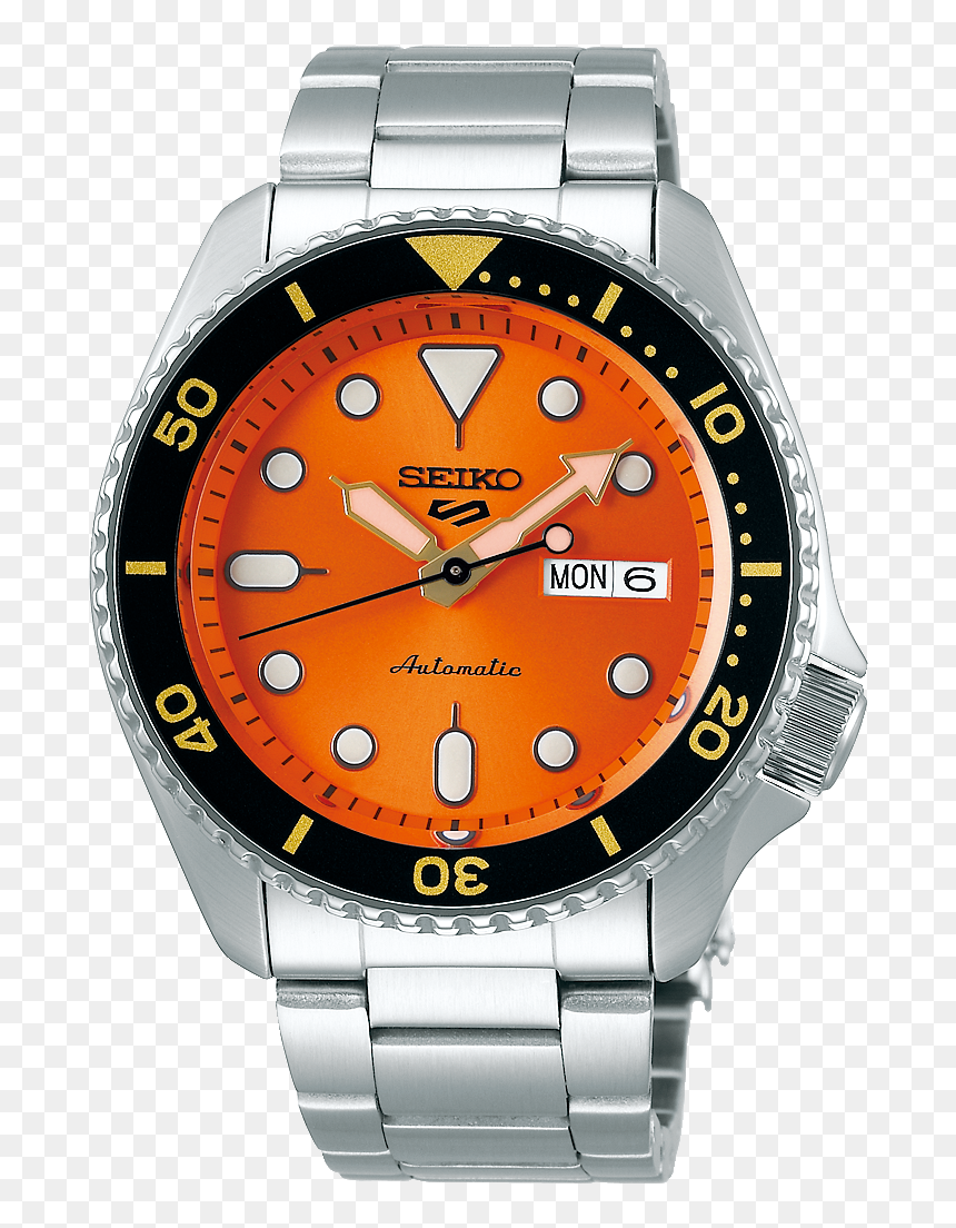 Seiko 5 Sports Orange, HD Png Download - watch dial png