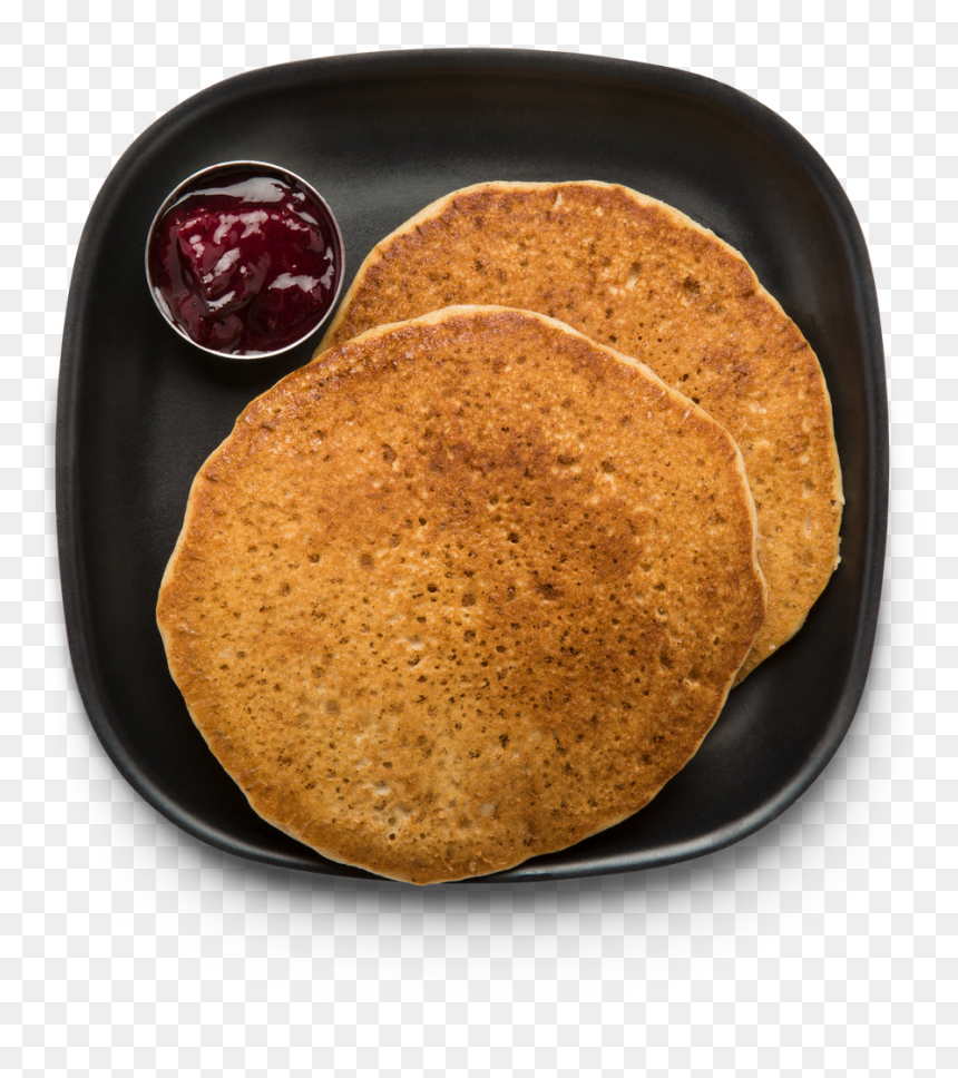 Almond Butter Maple Pancakes With Berry Compote - Pancake Top View Png, Transparent Png - dosa images png