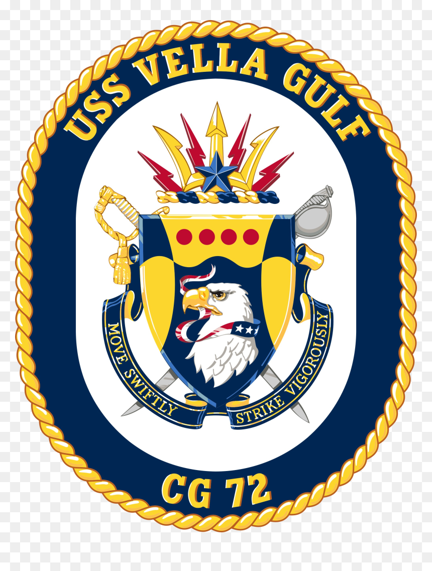 Uss Vella Gulf Cg-72 Crest - Uss Vella Gulf Seal, HD Png Download - ela png