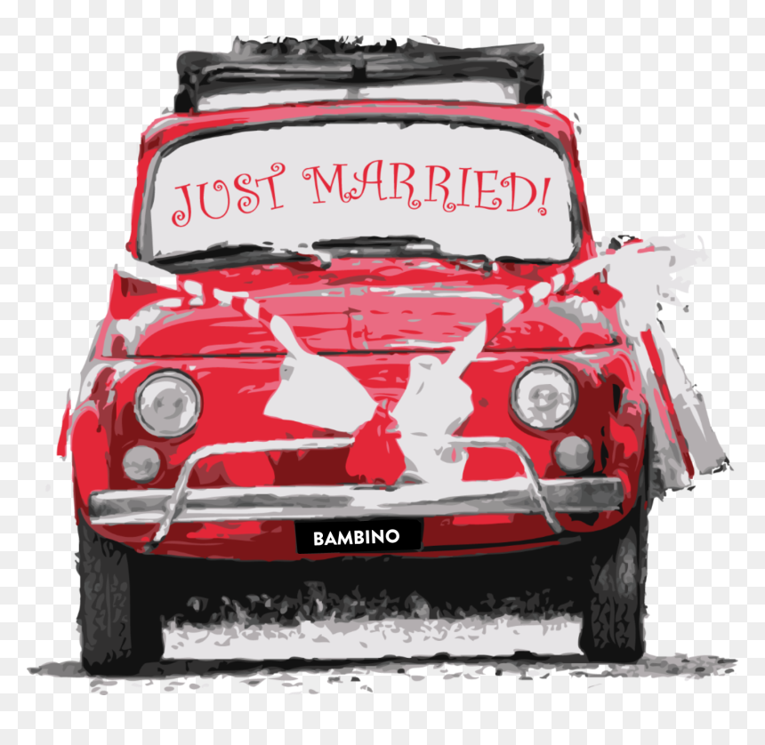 Mondo Nougat Wedding Car, HD Png Download - wedding car png