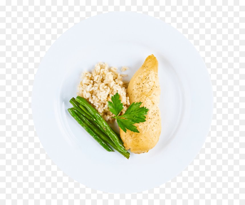 Brown Rice And Chicken Breast Png, Transparent Png - rice plate png