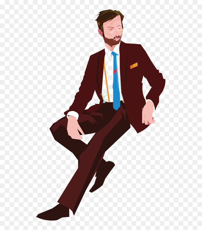 Tailor Shirt Clip Art Men Transprent Png Transparent - Man In Suit Illustration Png, Png Download - men in suit png