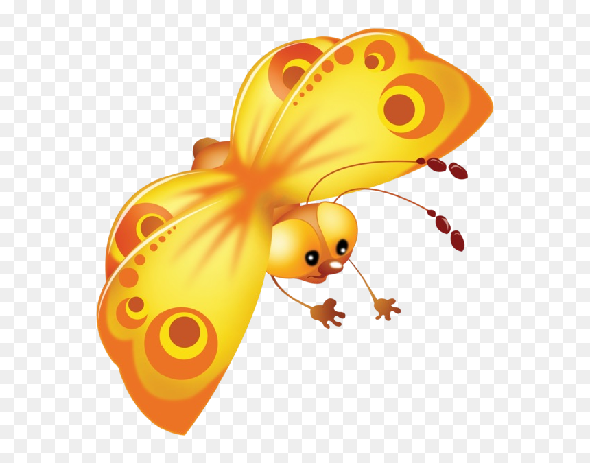Clipart Resolution 600*600 - Butterfly Cartoon Clipart Transparent Background, HD Png Download - butterfly cartoon png