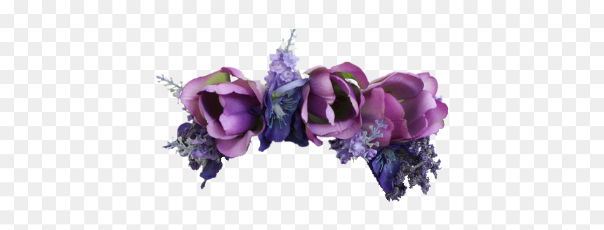 Purple Flower Crown Png, Transparent Png - flowers buke png