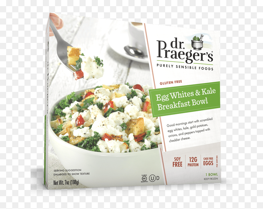 Praeger"s Egg Whites & Kale Breakfast Bowl Package - Dr Praeger's Breakfast Bowl, HD Png Download - white eggs png