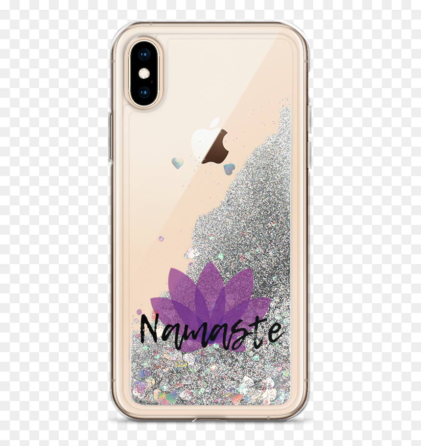 Avocadista Namaste Yoga Liquid Glitter Iphone Case - Iphones Cases Butterfly Quotes, HD Png Download - namaste images png