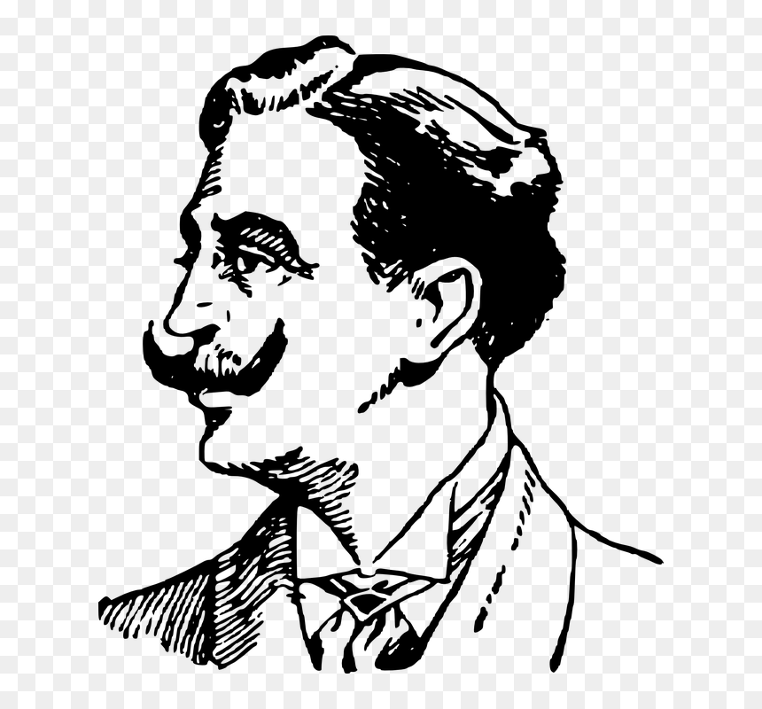 Man With Mustache Illustration, HD Png Download - men fashion clipart png