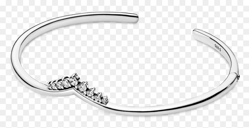 Pandora - Title - Tag - Pandora Open Wishbone Bangle, HD Png Download - bangles images png