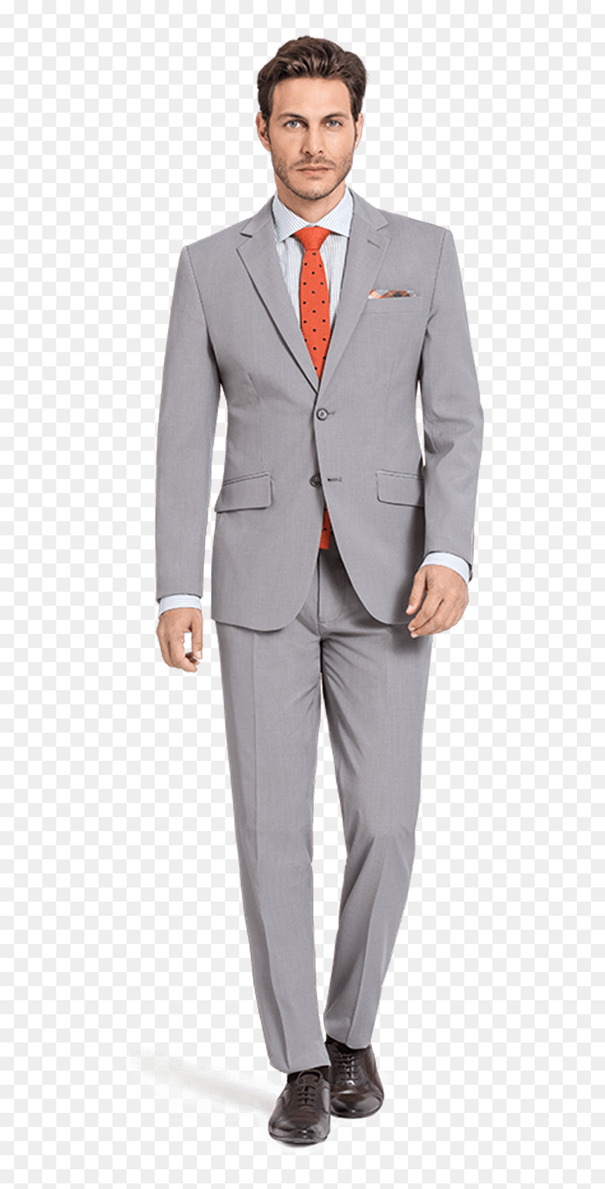 Grey Wool Blends Suit - Hombre Trajes Sastre Gris, HD Png Download - men in suit png