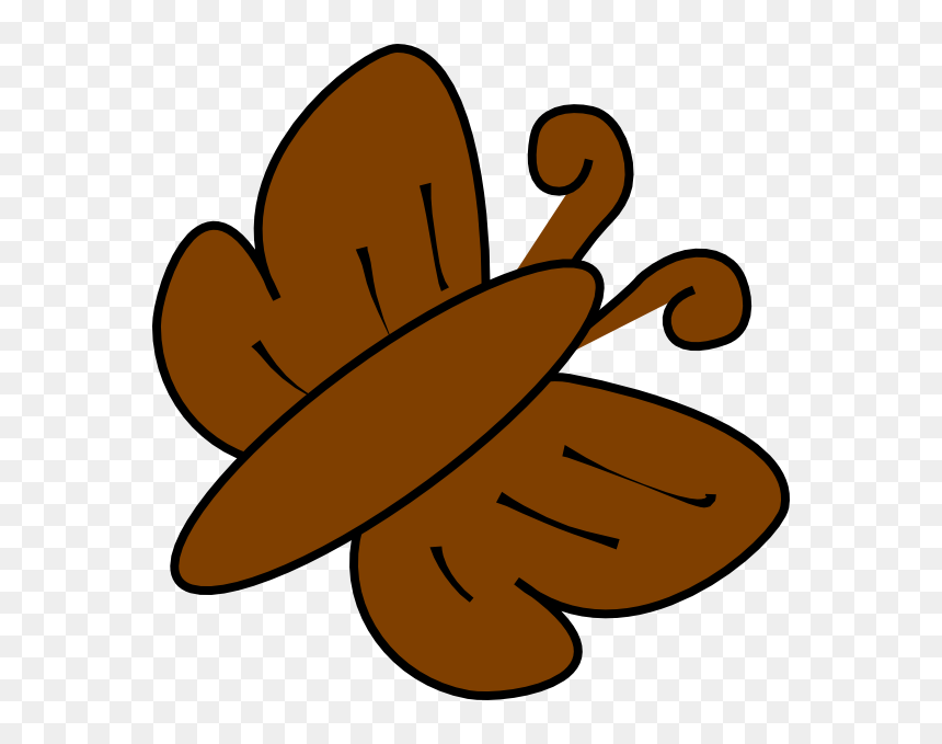 Brown Butterfly Svg Clip Arts 582 X 599 Px - Butterfly Clip Art, HD Png Download - butterfly cartoon png