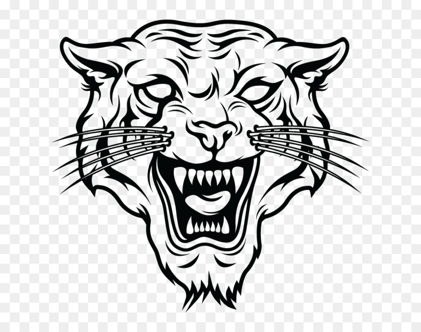Tiger Vector Graphics Silhouette Cat Image - Vector Tiger Face Png, Transparent Png - angry tiger png